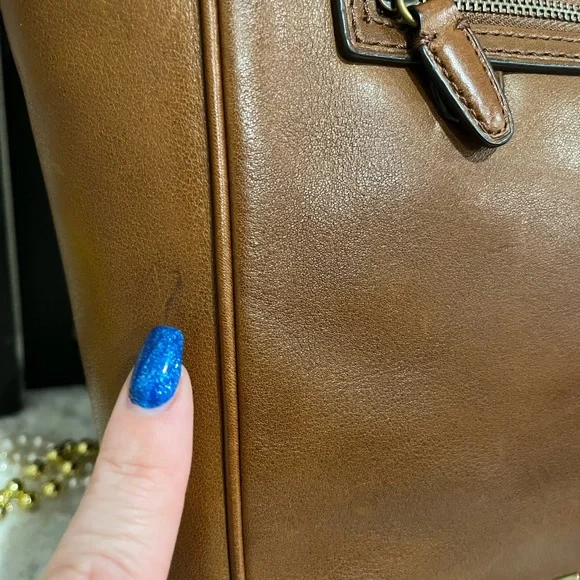 COACH Legacy Mini Tanner Pyramid Stud Crossbody RARE! Brown GUC! - Picture 13 of 15